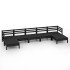 Juego de muebles de jardín 7 pzas madera maciza de pino