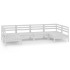 Juego de muebles de jardín 6 piezas madera maciza pino
