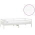 Sofá cama con colchón madera de pino maciza blanco 90x200