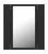 Armario espejo de baño con luz LED gris 40x12x45 cm