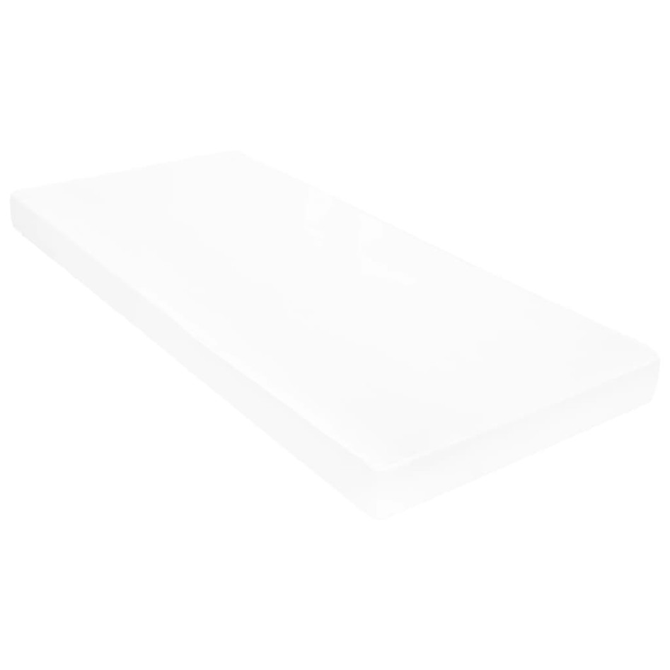 Sofá cama con colchón madera de pino maciza blanco 90x200