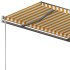 Toldo de pie retráctil manual amarillo y blanco 350x250