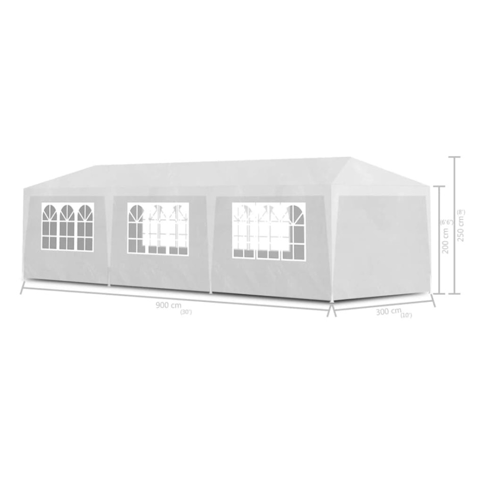 Carpa para fiestas blanco 3x9