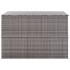 Caja de almacenaje jardín ratán sintético gris 150x100x100