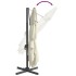 Sombrilla colgante con poste de aluminio blanco arena