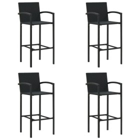 Taburetes de cocina 4 unidades ratán sintético