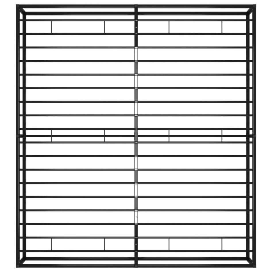 Estructura de cama de metal negra 140x200