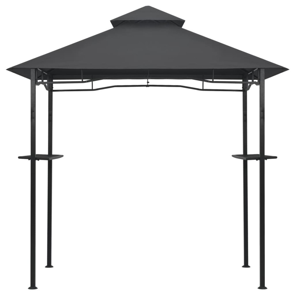 Cenador de BBQ acero antracita 240x150x255