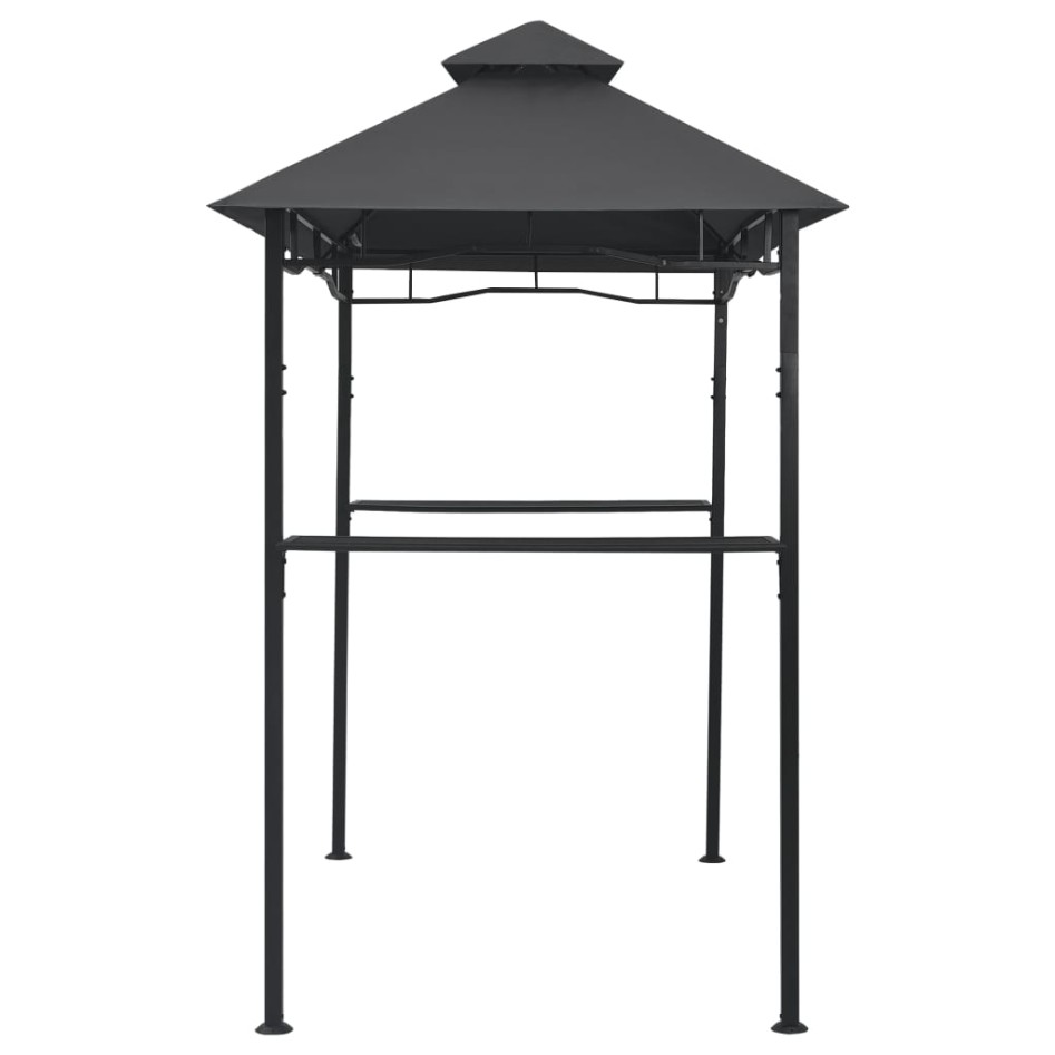Cenador de BBQ acero antracita 240x150x255