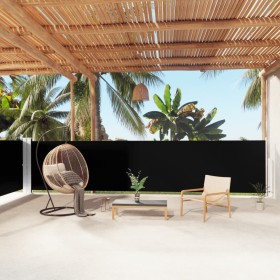 Toldo lateral retráctil negro 140x1000