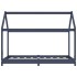 Estructura de cama infantil madera maciza pino gris 80x160