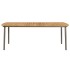 Mesa de jardín madera maciza de acacia y acero 200x100x72