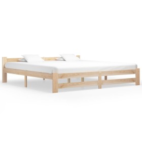 Estructura de cama madera maciza de pino 200x200
