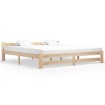 Estructura de cama madera maciza de pino 200x200 cm