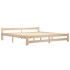 Estructura de cama madera maciza de pino 200x200