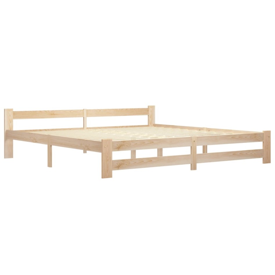 Estructura de cama madera maciza de pino 200x200