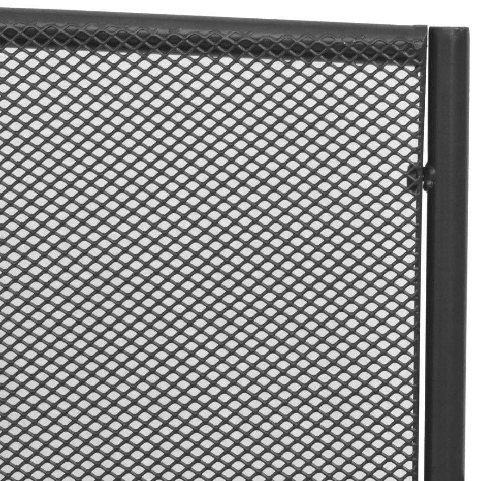 Banco de jardín de acero y malla gris antracita 108