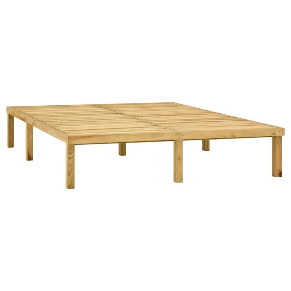 Tumbona doble de madera de pino impregnada