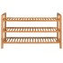 Zapatero con 3 estantes madera maciza de roble 100x27x60