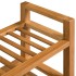 Zapatero con 3 estantes madera maciza de roble 100x27x60