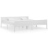 Estructura de cama de madera maciza de pino blanco 200x200