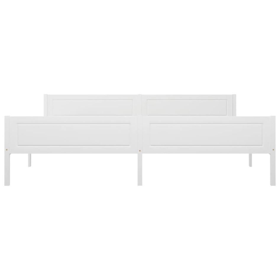 Estructura de cama de madera maciza de pino blanco 200x200