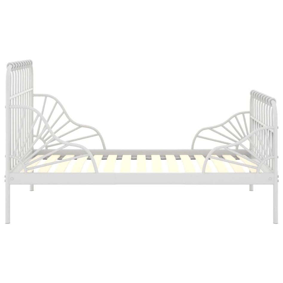 Estructura de cama extensible metal blanca 80x130/200