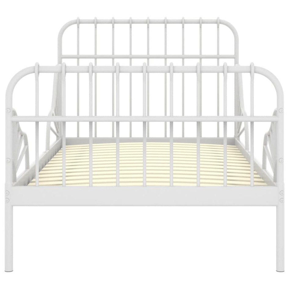 Estructura de cama extensible metal blanca 80x130/200