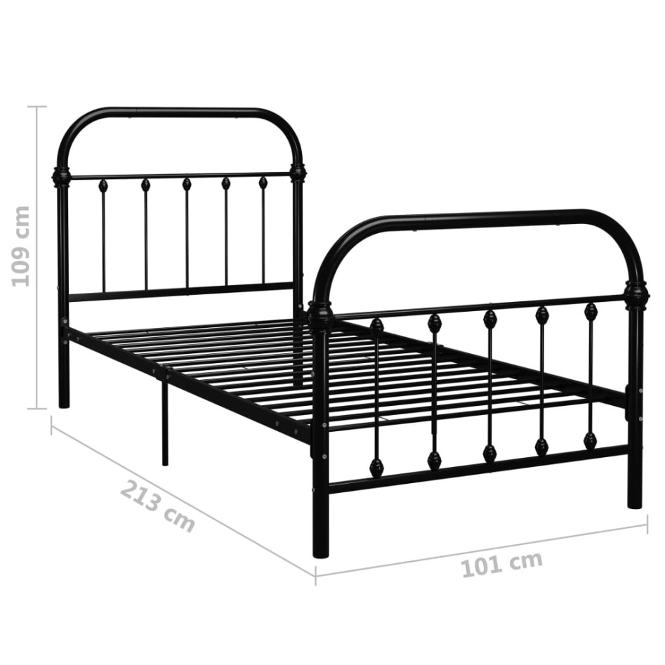 Estructura de cama de metal 90x200
