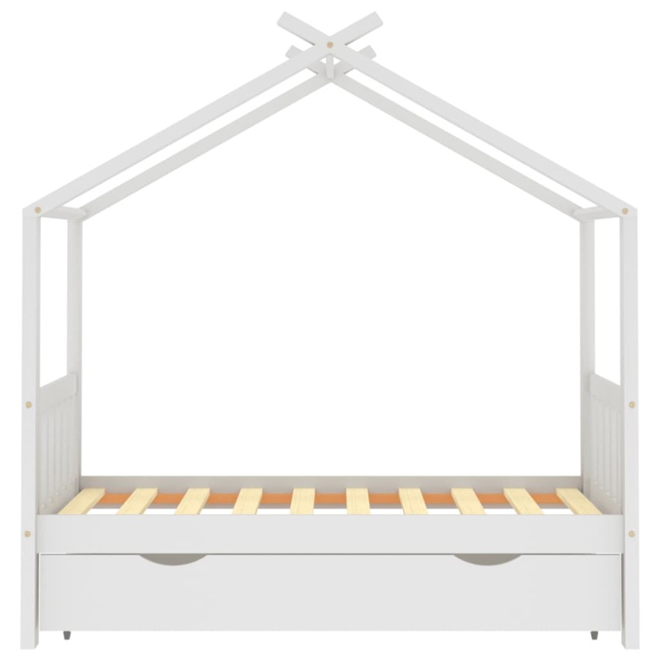 Estructura cama niños con cajón madera pino blanco 80x160
