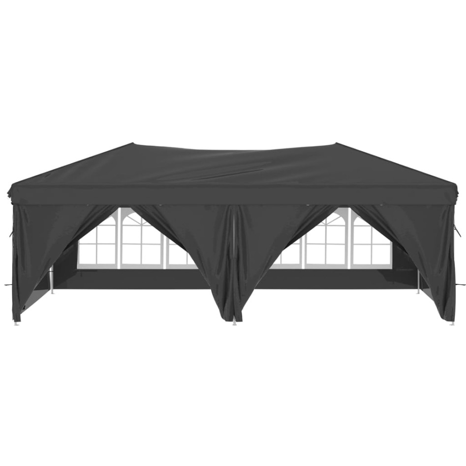 Carpa para fiestas plegable con paredes gris antracita 3x6