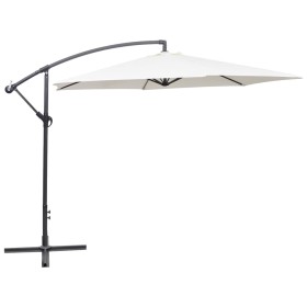 Sombrilla voladiza 3 m blanco