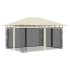 Cenador con mosquitera color crema 4x3x2,73 m 180