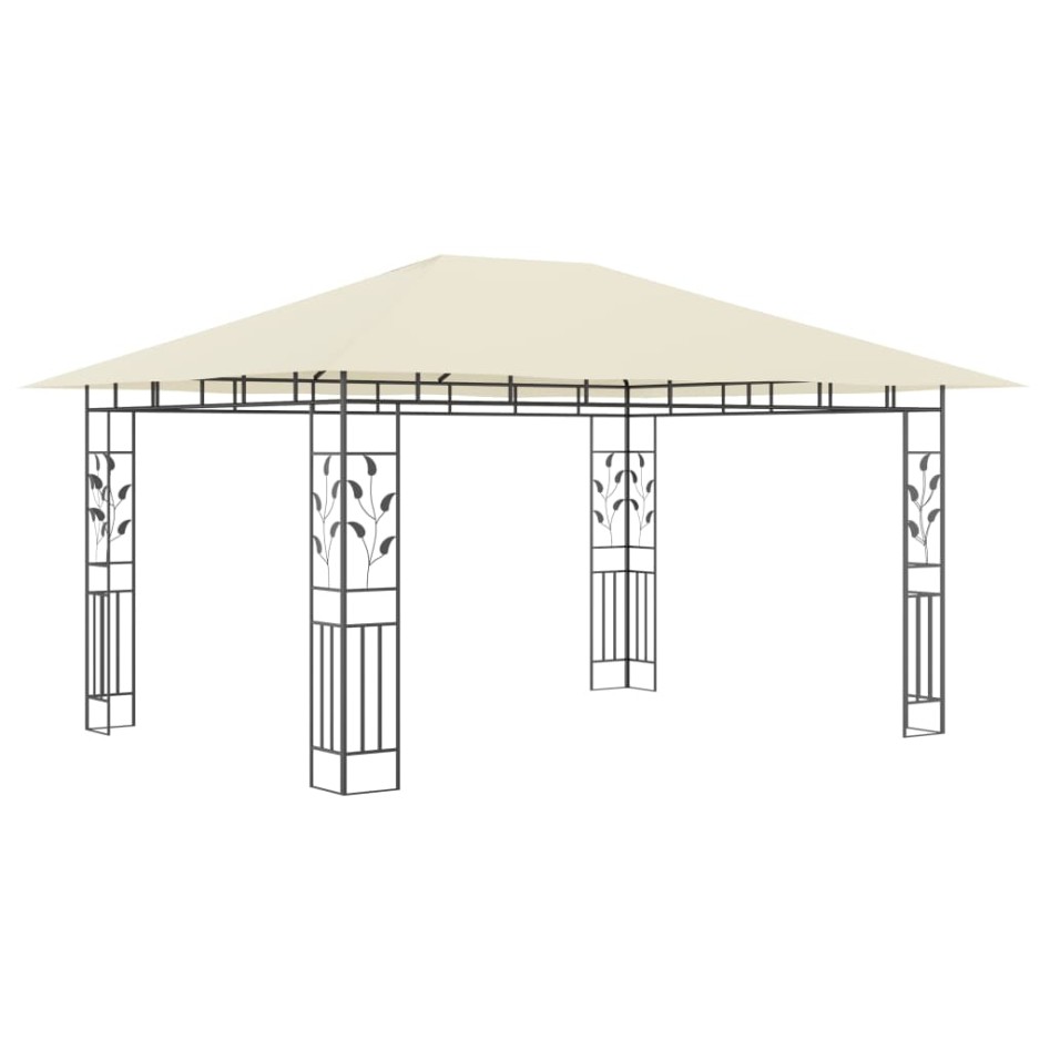 Cenador con mosquitera color crema 4x3x2,73 m 180