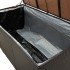 Caja de almacenaje jardín ratán sintético marrón 180x90x70