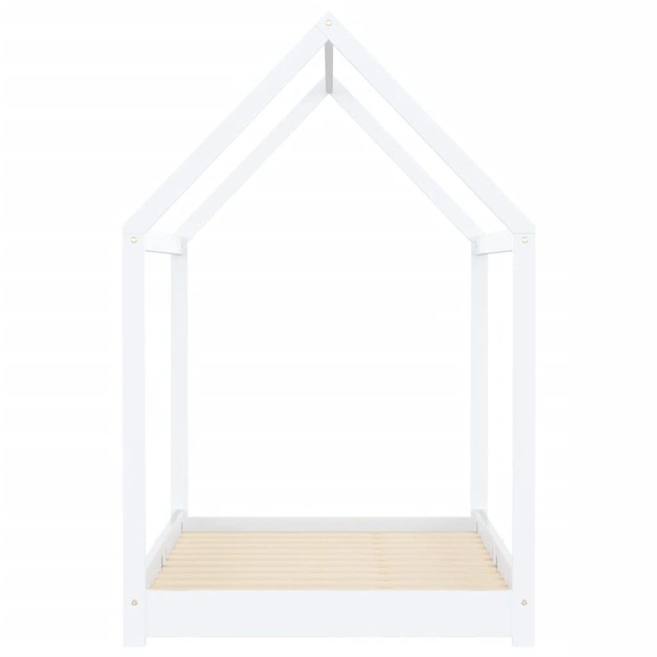 Estructura de cama infantil madera maciza pino blanco 90x200