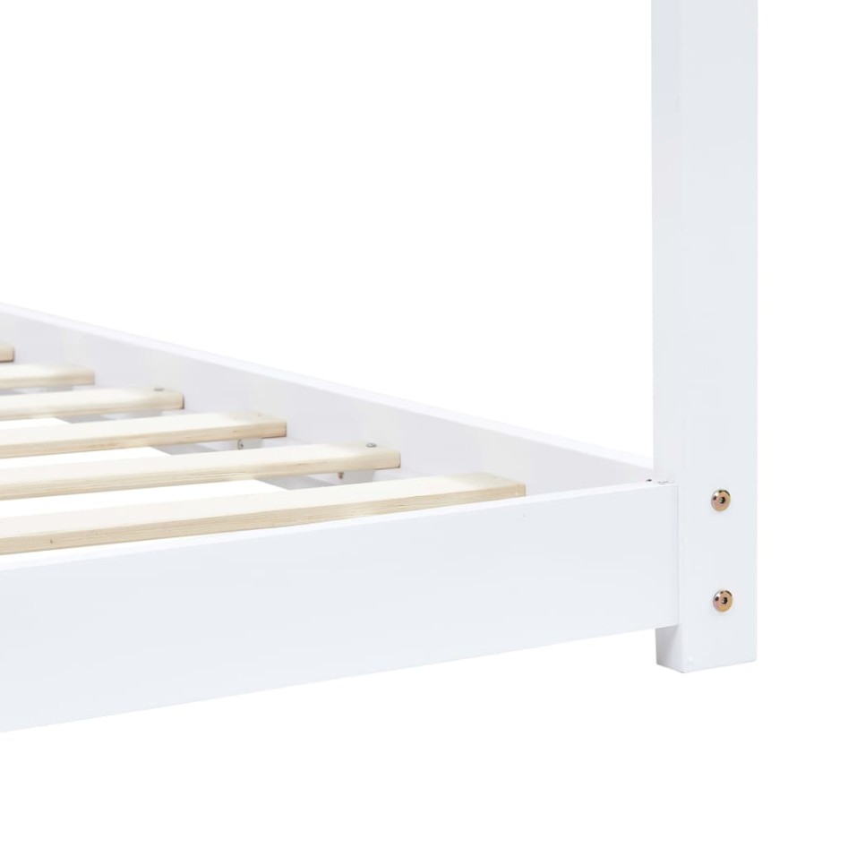 Estructura de cama infantil madera maciza pino blanco 90x200