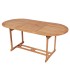 Mesa de jardín de madera de teca maciza 180x90x75