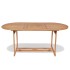 Mesa de jardín de madera de teca maciza 180x90x75