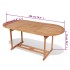 Mesa de jardín de madera de teca maciza 180x90x75