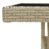 Mesa de comedor de jardín ratán sintético y vidrio