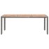 Mesa de jardín ratán PE gris madera acacia maciza 190x90x75