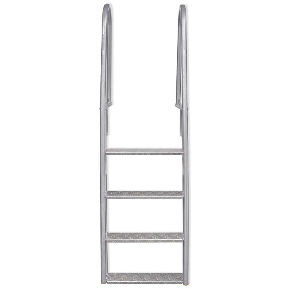 Escalera para piscina/muelle con 4 peldaños aluminio 167