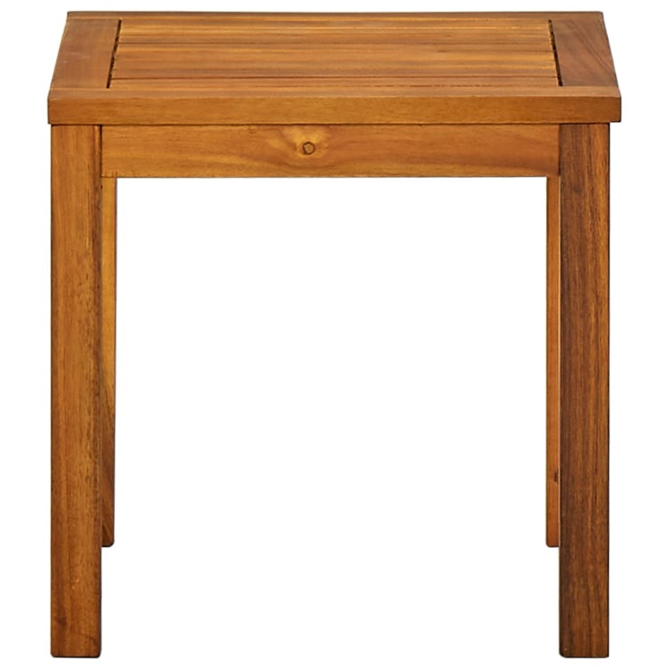 Tumbona con mesita de madera maciza de acacia y