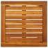 Tumbona con mesita de madera maciza de acacia y