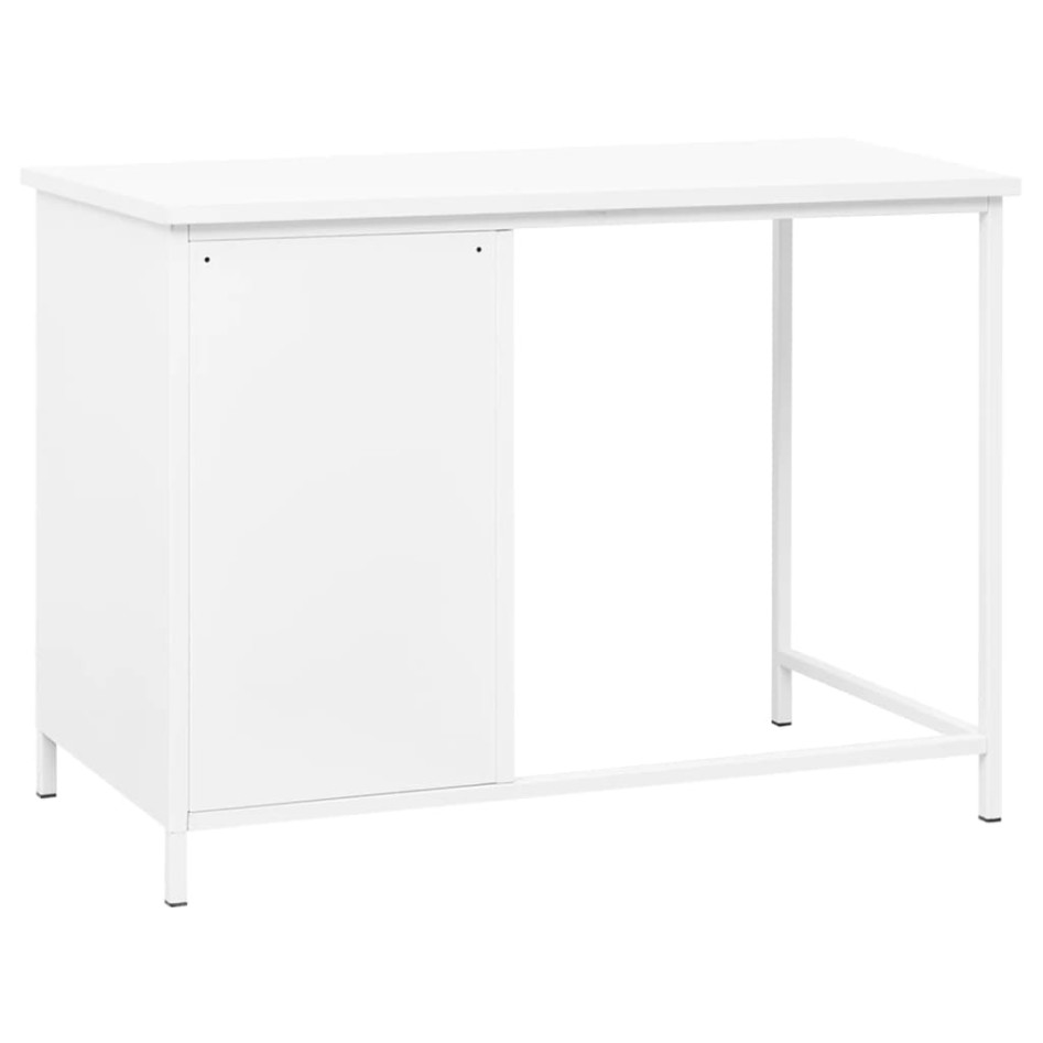 Escritorio industrial con cajones acero blanco 105x52x75