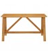 Mesa de comedor de jardín madera maciza de acacia 140x73x73,5cm