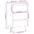 Mesitas noche con patas metal 2 uds negro 40x35x69