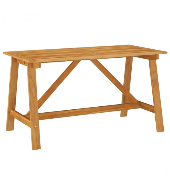 Mesa de comedor de jardín madera maciza de acacia 140x73x73,5cm