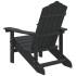 Silla de jardín Adirondack HDPE gris